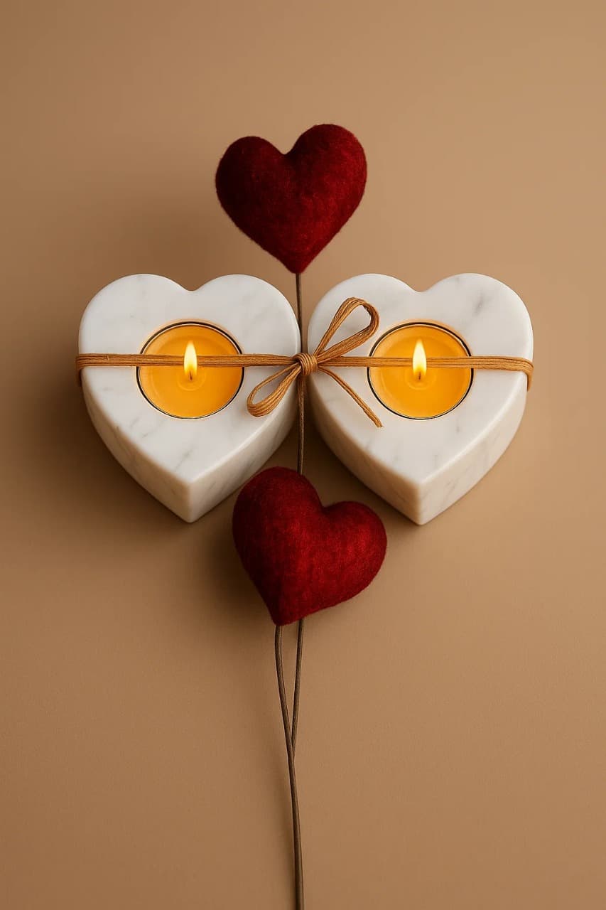 heart shaped candle holder