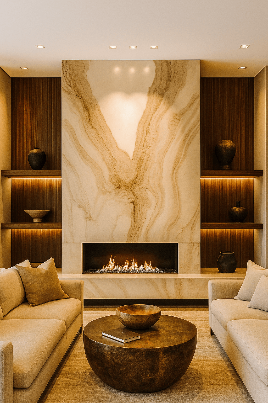 luxurious fireplace design