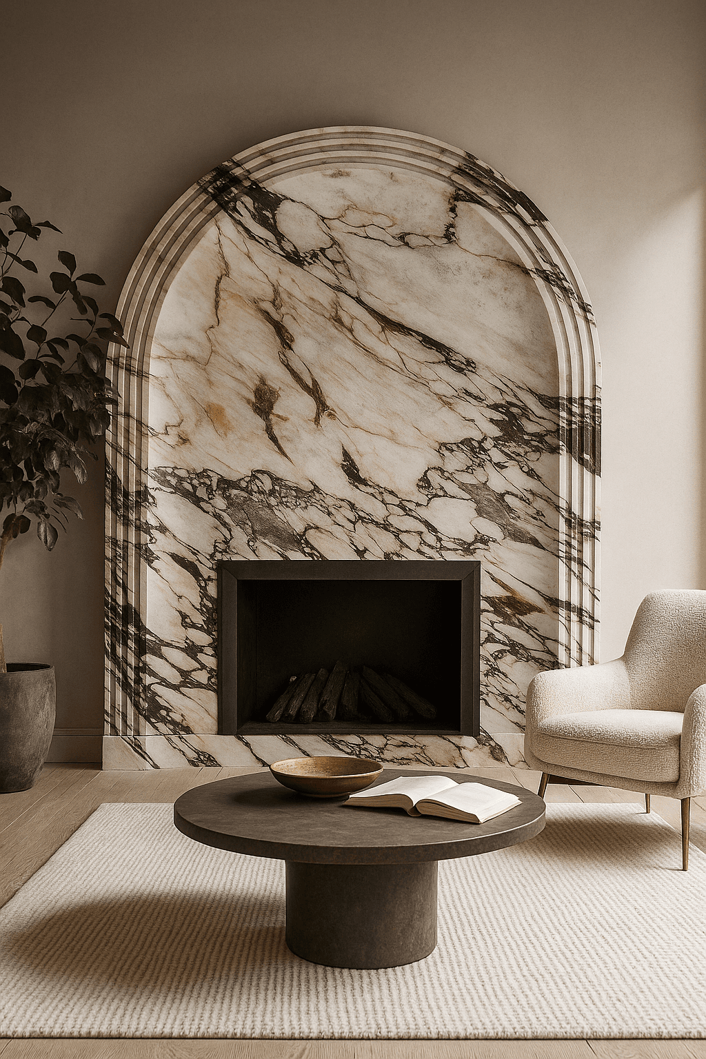 marble fireplace design
