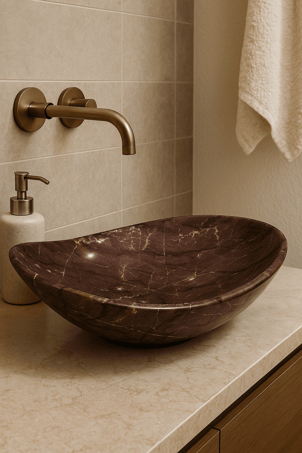 luxury marble bowl display sink