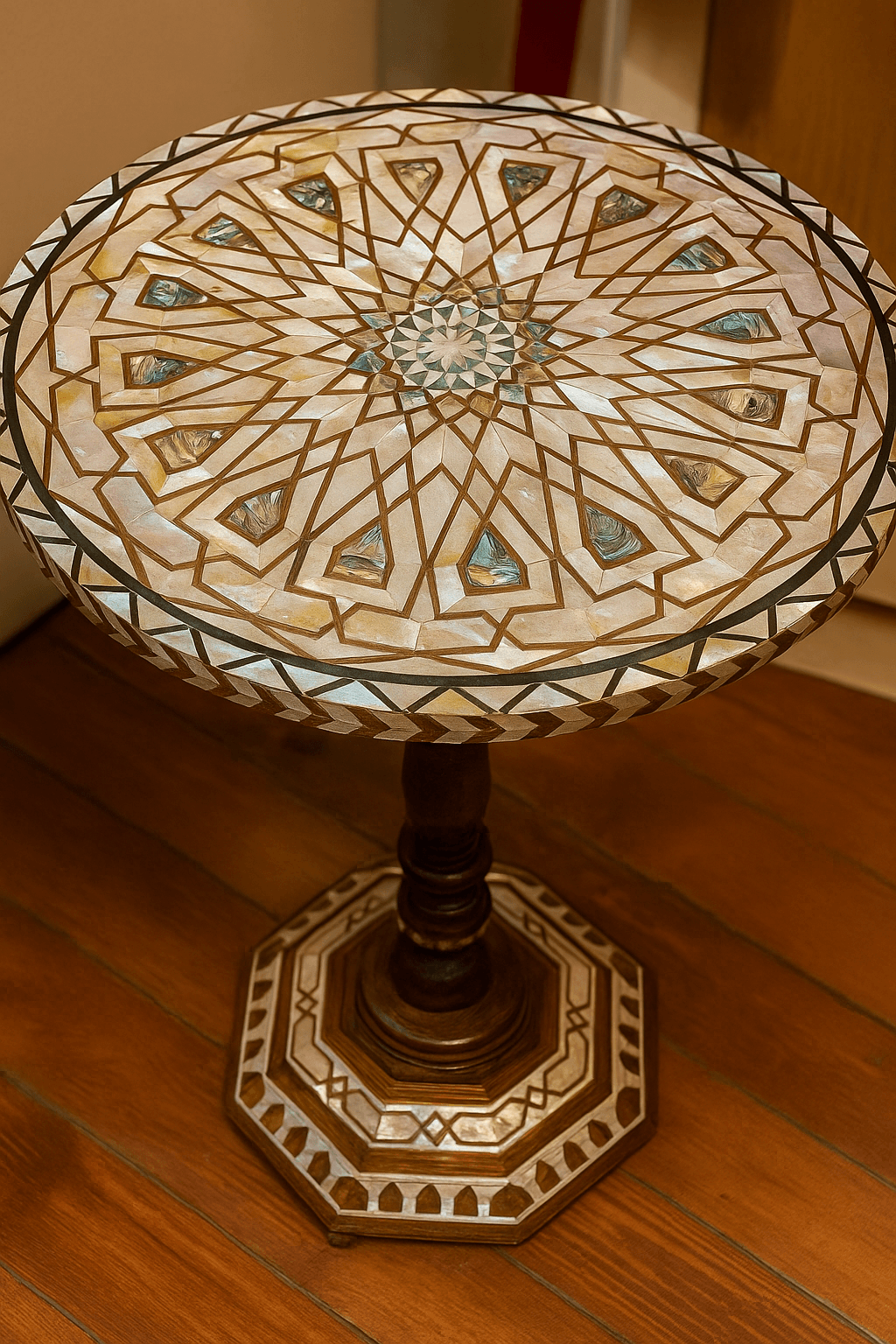 intricate mosaic tabletop