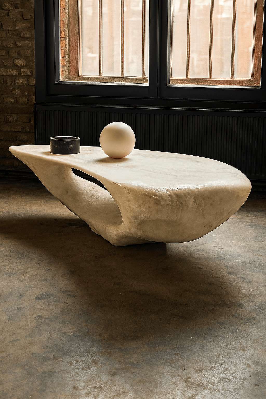 sculptural table elegance