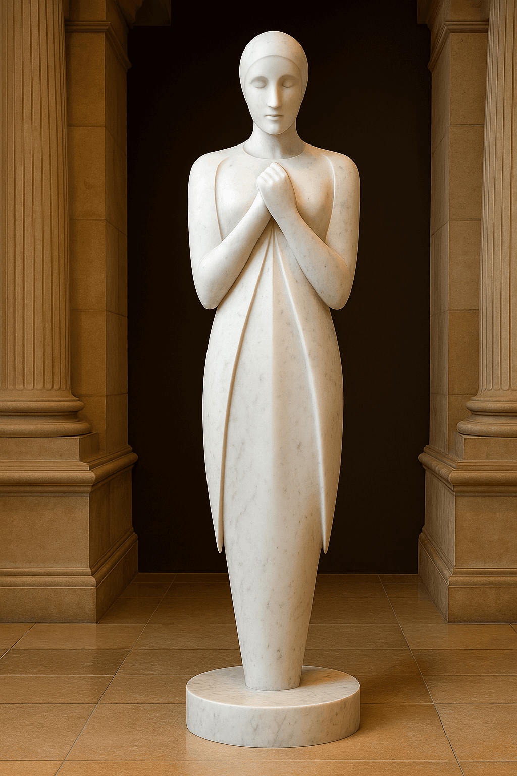 stone statue in hall